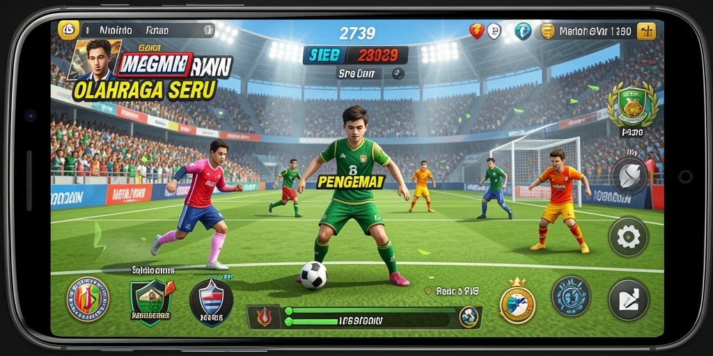 Tampilan gameplay seru dalam game olahraga 2739.