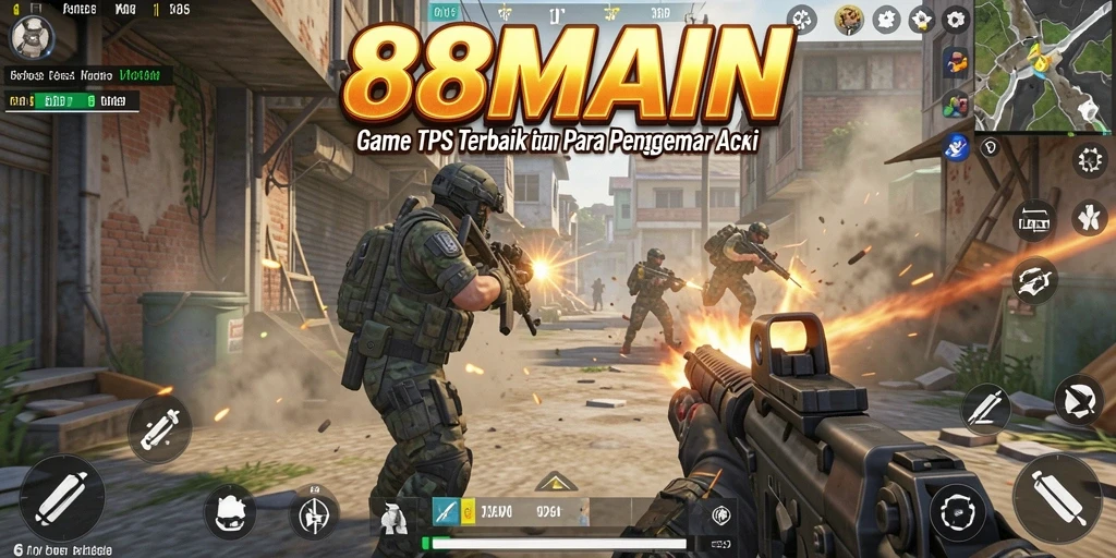 Tampilan gameplay seru dalam 88MAIN saat pertempuran berlangsung.