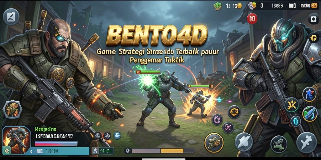 Screenshot BENTO4D menampilkan pertempuran strategi yang intens.