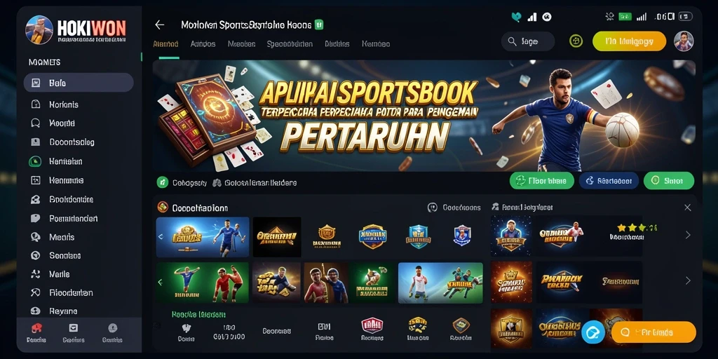 Tampilan gameplay menarik HOKIWON untuk pengalaman Sportsbook.