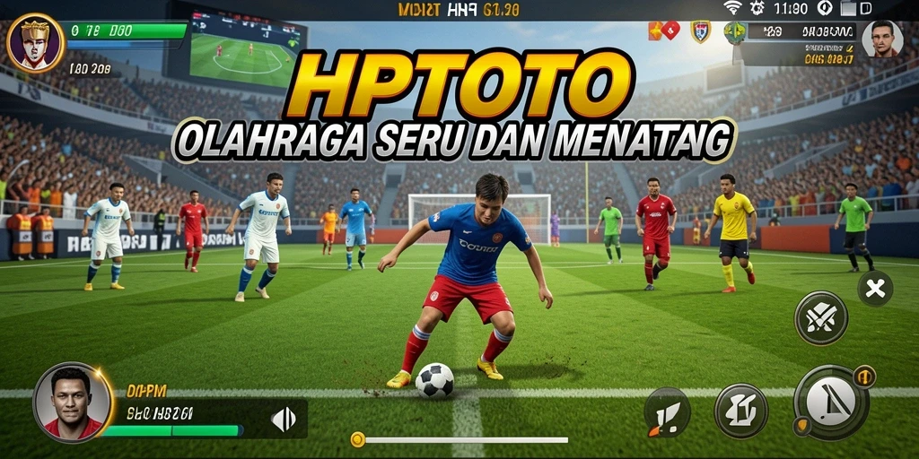 Tampilan gameplay menegangkan dari HPTOTO dengan aksi olahraga intens.