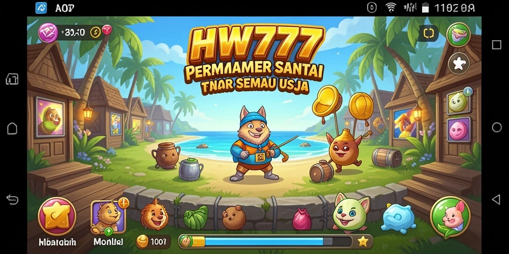 Tangkapan layar HW777 yang menampilkan gameplay santai dan menarik.