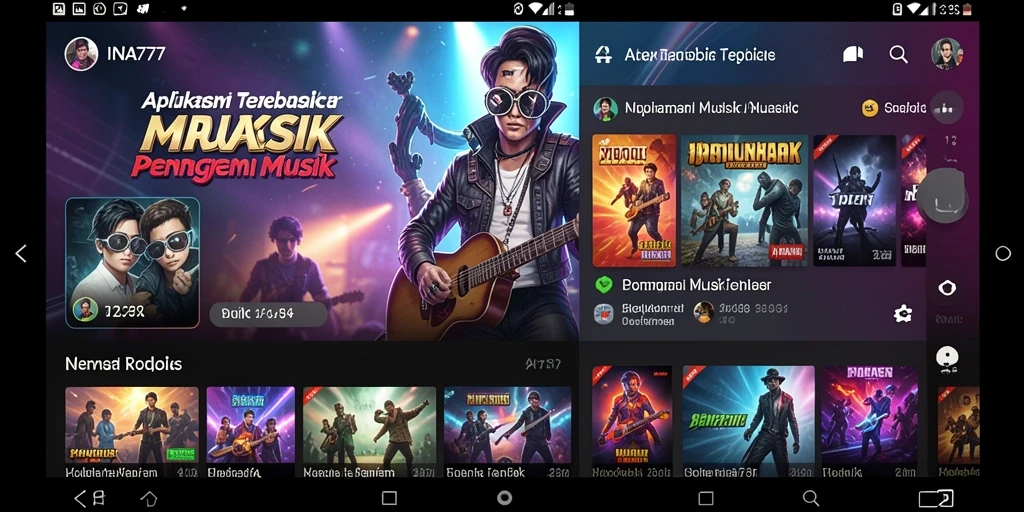 Tampilan gameplay musik yang menarik dan interaktif dari INA777.