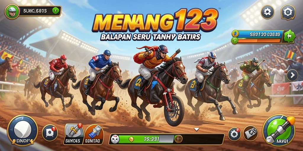 Tampilan seru gameplay dalam balapan MENANG123.