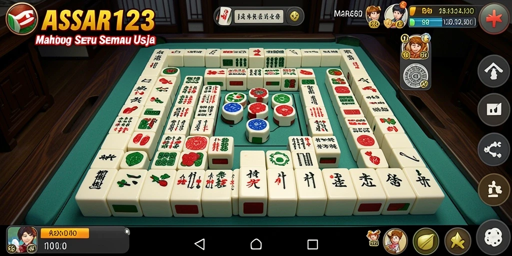 Screenshot gameplay PASAR123 menampilkan aksi seru permainan Mahjong.