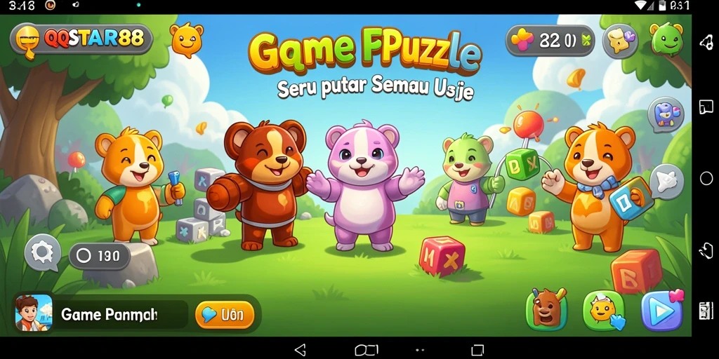 Screenshot gameplay <strong>QQSTAR88</strong> menampilkan tantangan Puzzle yang menarik.