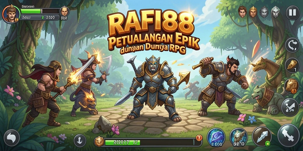 Tampilan gameplay epik dalam <strong>RAFI88</strong> yang menggugah semangat petualangan.