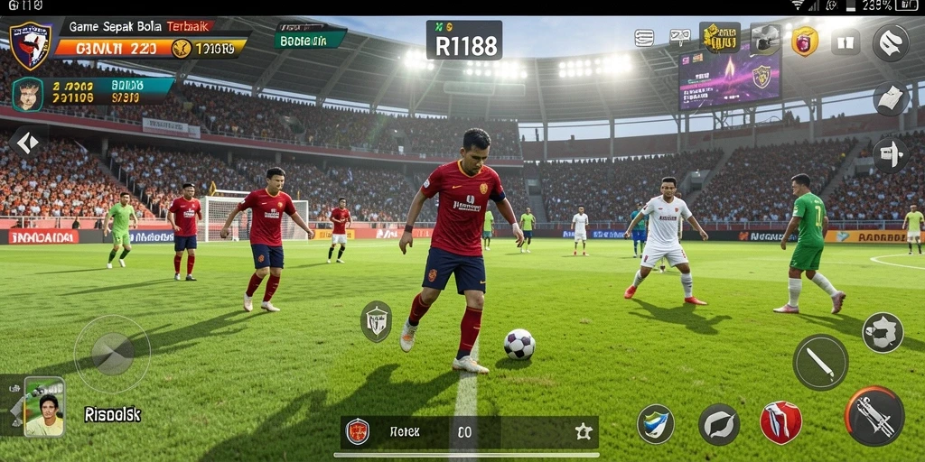 Menampilkan aksi seru permainan sepak bola RI188.