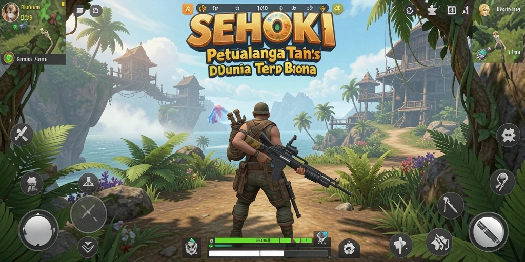 Gameplay SEHOKI yang menampilkan dunia terbuka yang luas dan dinamis.
