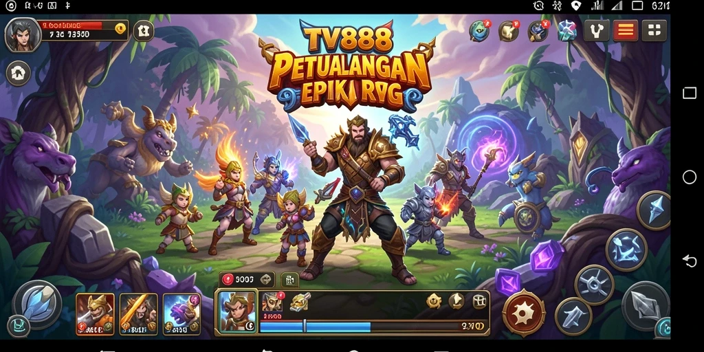 Tampilan gameplay TV888 yang menegangkan dan penuh aksi RPG.