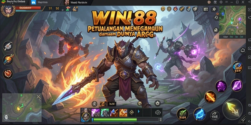 Tangkapan layar gameplay <strong>WIN88</strong> yang menunjukkan aksi pertempuran epik.